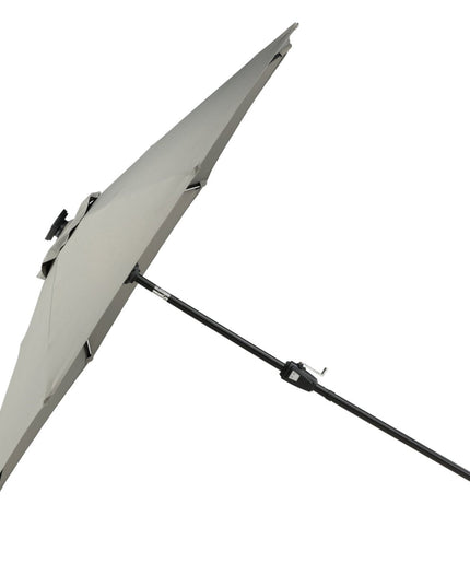 Sabal - aurinkovarjo LED-valolla - harmaa - 270cm - KalusteDuo_Huonekaluliike_Aurinkovarjo