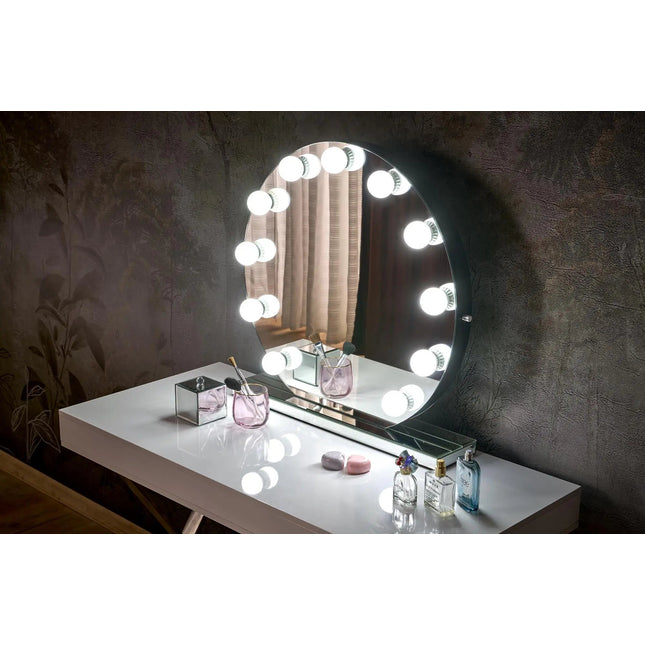 Säde pöytäpeili 70x70 cm — hopea LED - KalusteDuo_Huonekaluliike_Peili