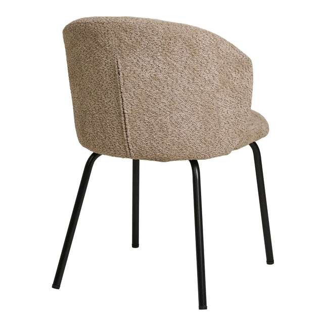 Safira — ruokapöydän tuoli, beige bouclé (House Nordic) - KalusteDuo_Huonekaluliike_ruokapöydän tuoli