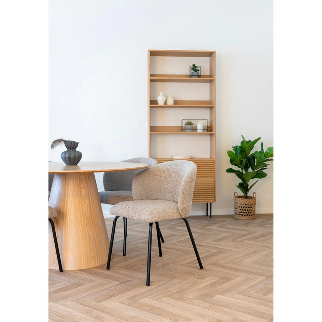 Safira — ruokapöydän tuoli, beige bouclé (House Nordic) - KalusteDuo_Huonekaluliike_ruokapöydän tuoli