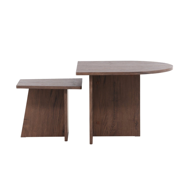 Sala sohvapöytä 60x45 cm,40x35 cm - MDF ja mokka 3D-paperi - KalusteDuo_Huonekaluliike_Pöytä