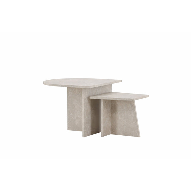 Sala sohvapöytä 60x60 cm, 40x40 cm - marmorinvärinen - KalusteDuo_Huonekaluliike_Pöytä