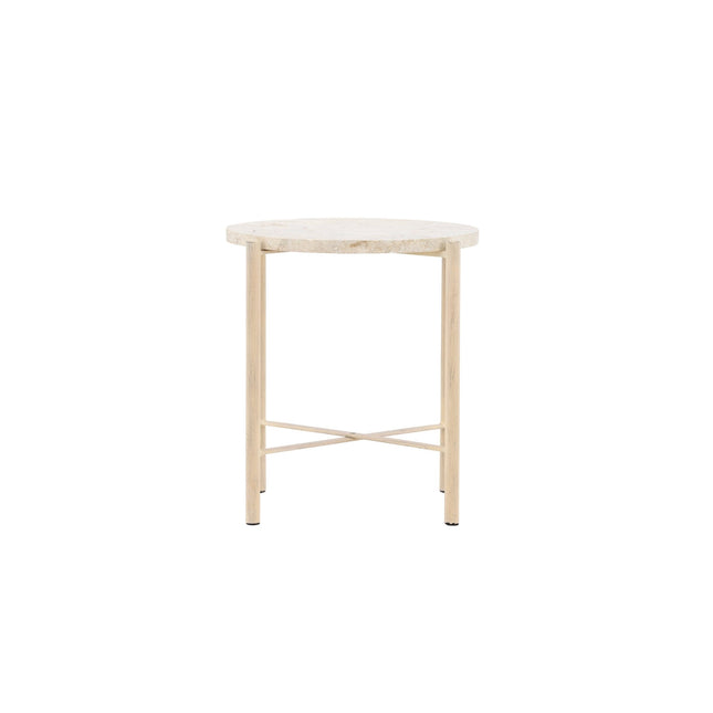 Sandhamn sohvapöytä ⌀40 - Mactan / beige - KalusteDuo_Huonekaluliike_Pöytä
