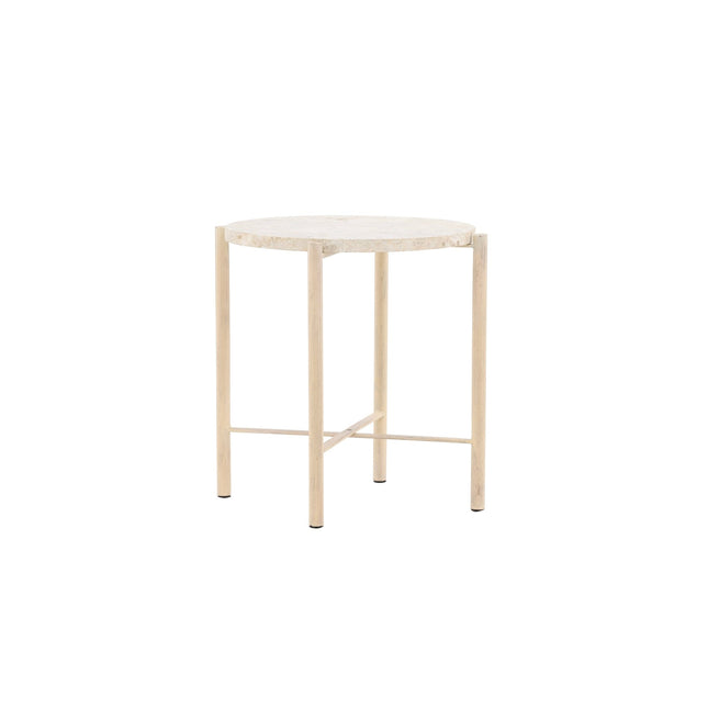 Sandhamn sohvapöytä ⌀40 - Mactan / beige - KalusteDuo_Huonekaluliike_Pöytä