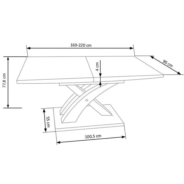 Sandra valkoinen ruokapöytä - KalusteDuo_Huonekaluliike_pöydät