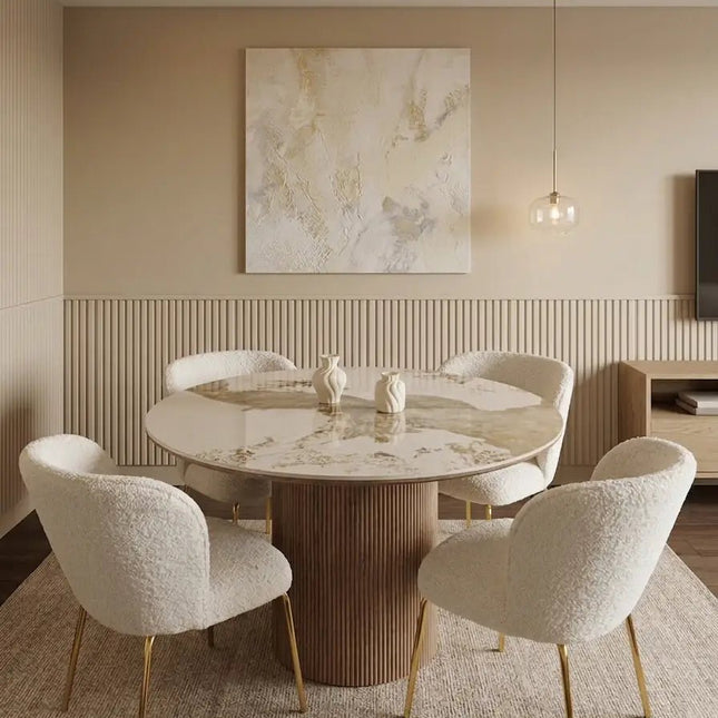 Sevilla ruokailuryhmä - pöytä + 4 Teddy tuolia - KalusteDuoHuonekaluliikeRuokailuryhmä