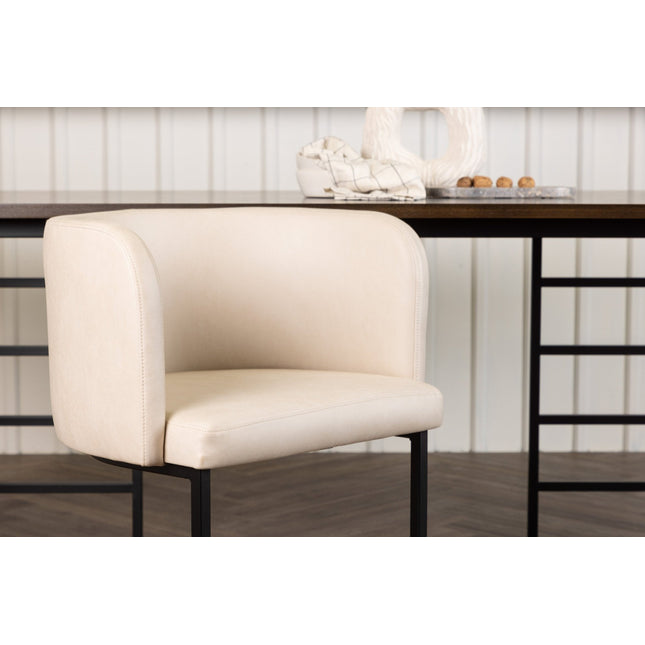 Simrishamn ruokatuoli - musta / beige TC-kangas - KalusteDuo_Huonekaluliike_Tuoli