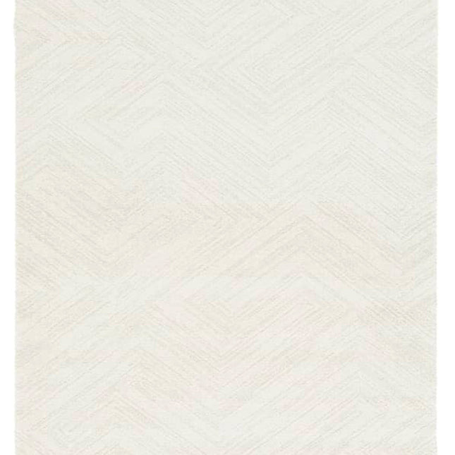 Siro matto valkoinen/beige – kalasaba‑kuvio | 160×230 & 200×290 - #KalusteDuo_#Huonekaluliike_Matto