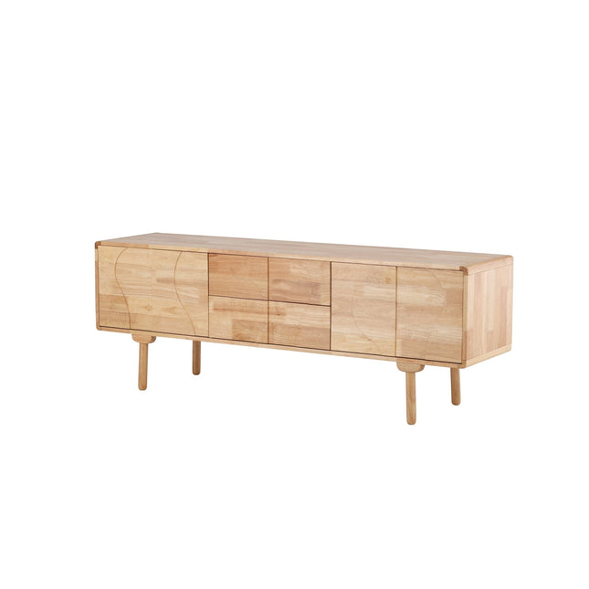 Skärhamn kaappi 180x45x65 cm - luonnonvärinen kumipuu - KalusteDuo_Huonekaluliike_Säilytyskaluste