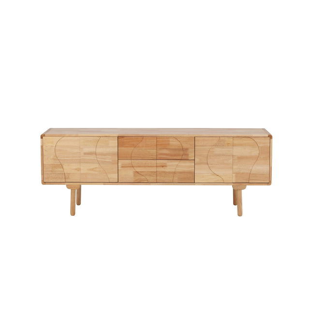Skärhamn kaappi 180x45x65 cm - luonnonvärinen kumipuu - KalusteDuo_Huonekaluliike_Säilytyskaluste