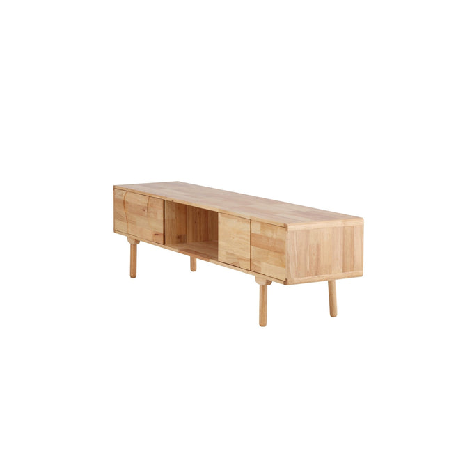 Skärhamn TV-kaappi 200x45x55 cm - luonnonvärinen kumipuu - KalusteDuo_Huonekaluliike_Säilytyskaluste