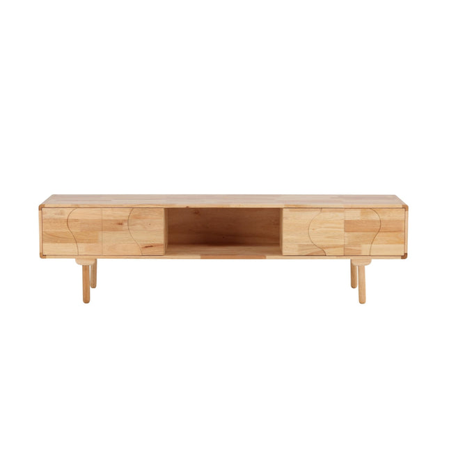 Skärhamn TV-kaappi 200x45x55 cm - luonnonvärinen kumipuu - KalusteDuo_Huonekaluliike_Säilytyskaluste