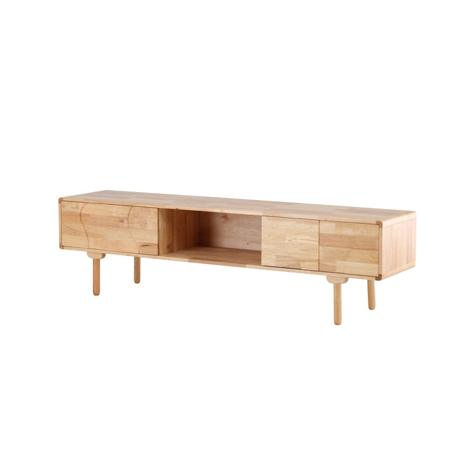 Skärhamn TV-kaappi 200x45x55 cm - luonnonvärinen kumipuu - KalusteDuo_Huonekaluliike_Säilytyskaluste