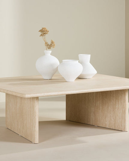 Skagen sohvapöytä 100x120 - travertiininvärinen / FSC 100% - #KalusteDuo_#Huonekaluliike_Pöytä