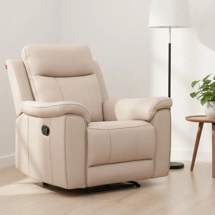 Soft Rest 1‑istuttava recliner tuoli - beige nahka - KalusteDuo_Huonekaluliike_recliner tuoli