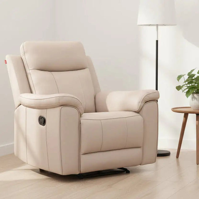 Soft Rest 1‑istuttava recliner tuoli - beige nahka - KalusteDuo_Huonekaluliike_recliner tuoli