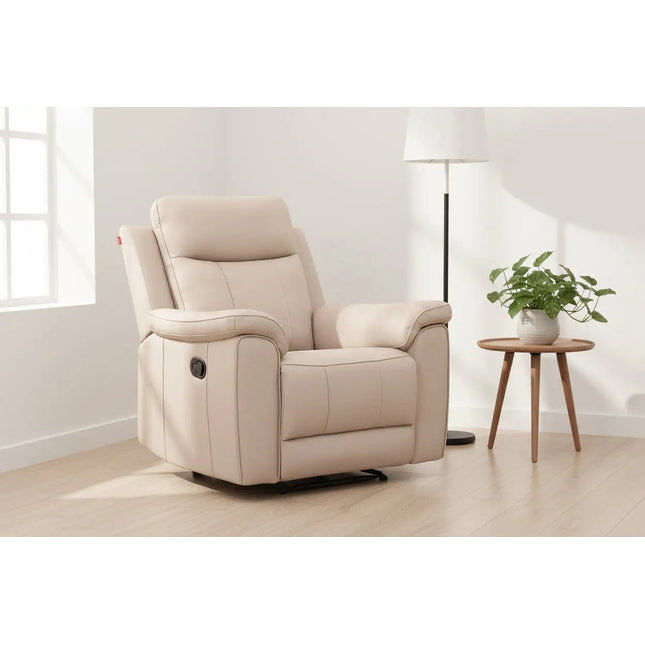 Soft Rest 1‑istuttava recliner tuoli - beige nahka - KalusteDuo_Huonekaluliike_recliner tuoli
