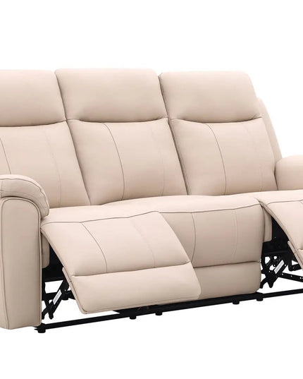 Soft Rest 3‑istuttava recliner‑sohva - beige nahka - KalusteDuo_Huonekaluliike_3 - istuttava sohva