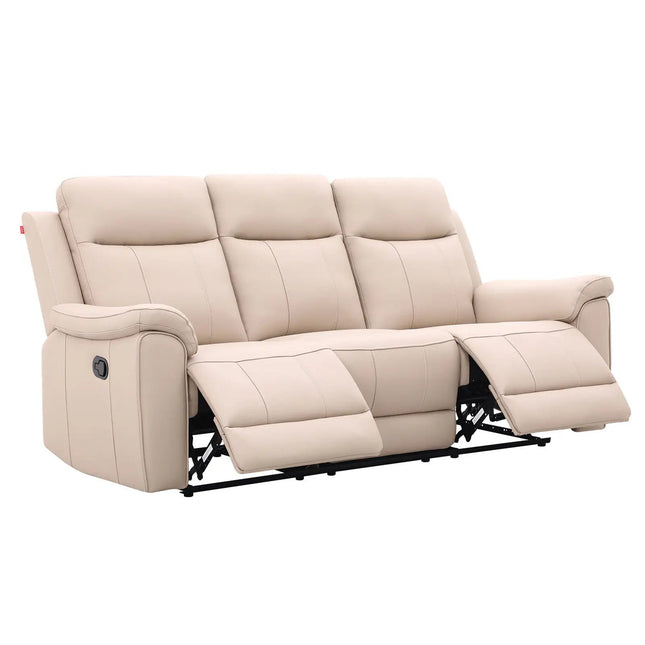Soft Rest 3‑istuttava recliner‑sohva - beige nahka - KalusteDuo_Huonekaluliike_3 - istuttava sohva