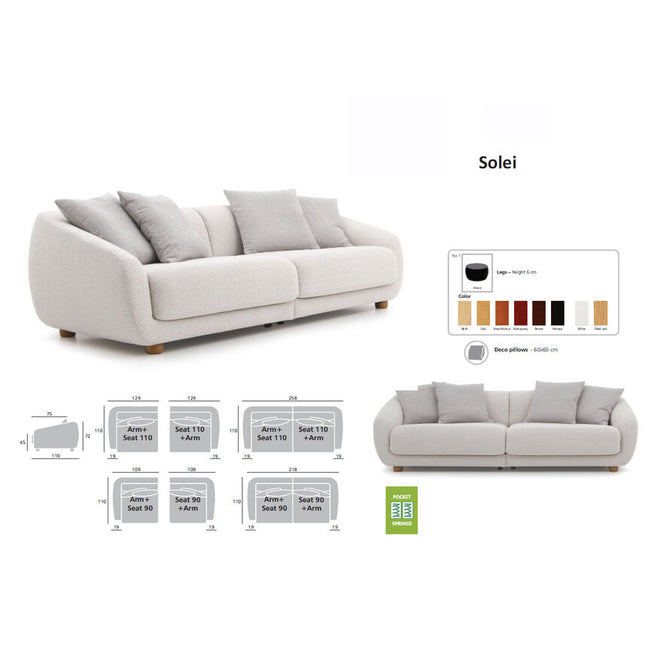 Solei 3 XL sohva