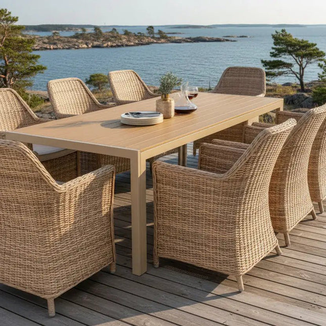 Solina ruokailuryhmä - pöytä + 8 tuolia - KalusteDuo_Huonekaluliike_Ruokailuryhmä