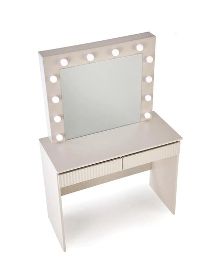 Stella Meikkipöytä Valoilla beige 94 cm - KalusteDuo_Huonekaluliike_Meikkipöytä