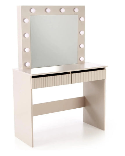 Stella Meikkipöytä Valoilla beige 94 cm - KalusteDuo_Huonekaluliike_Meikkipöytä