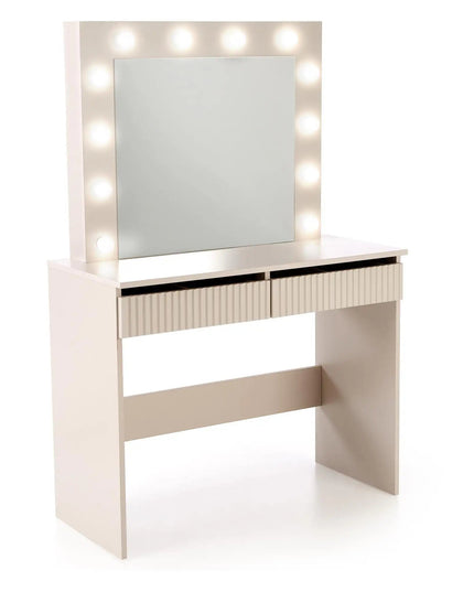 Stella Meikkipöytä Valoilla beige 94 cm - KalusteDuo_Huonekaluliike_Meikkipöytä