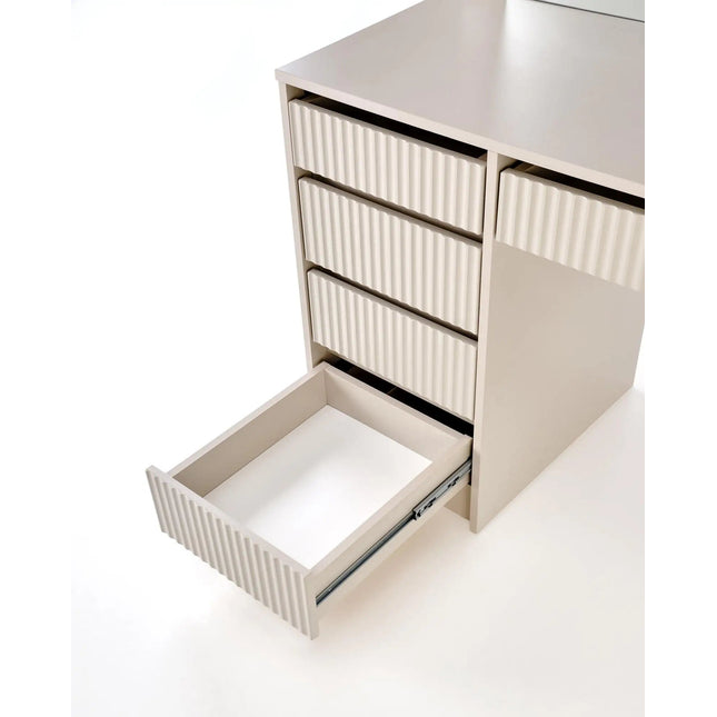 Stella Meikkipöytä Valoilla beige 120 cm - KalusteDuo_Huonekaluliike_Meikkipöytä