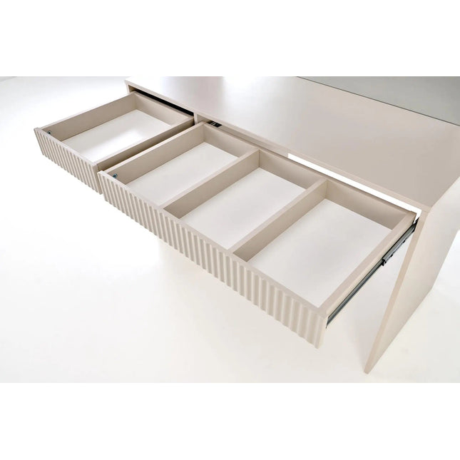 Stella Meikkipöytä Valoilla beige 120 cm - KalusteDuo_Huonekaluliike_Meikkipöytä