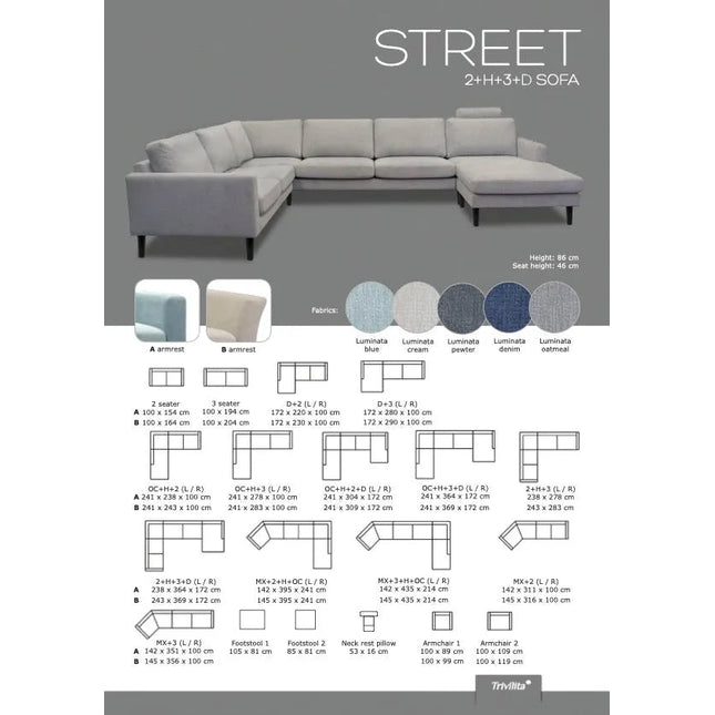 Street 2+D divaanisohva - KalusteDuoHuonekaluliikeSohva