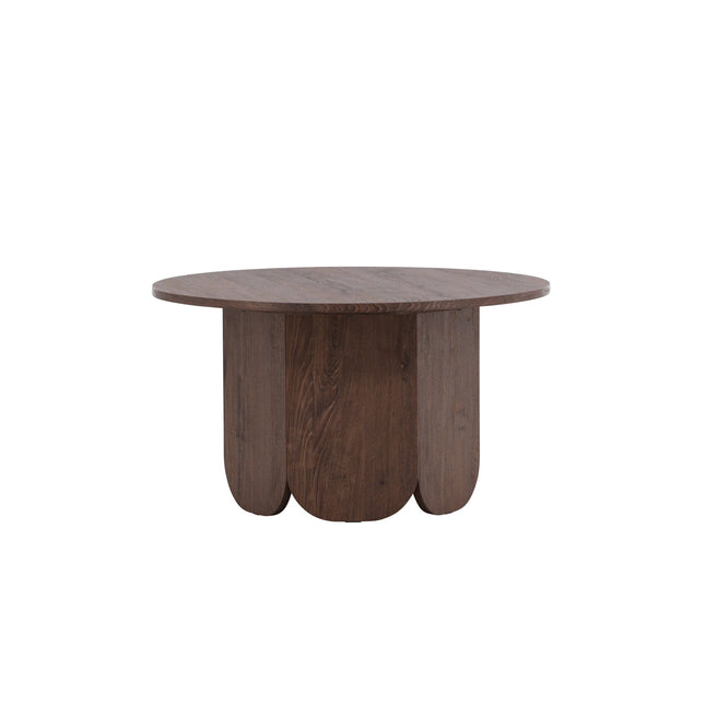 Tekla sohvapöytä ø80x45 cm - MDF ja mokka 3D-paperi - KalusteDuo_Huonekaluliike_Pöytä