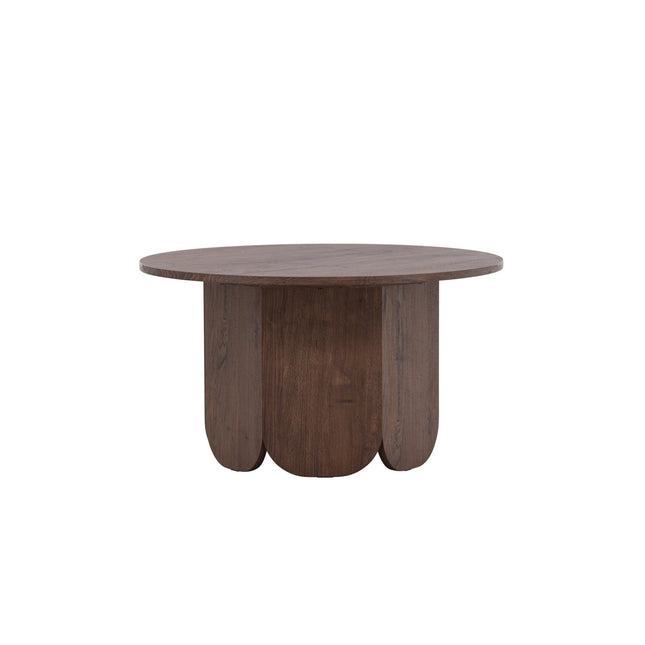 Tekla sohvapöytä ø80x45 cm - MDF ja mokka 3D-paperi - KalusteDuo_Huonekaluliike_Pöytä