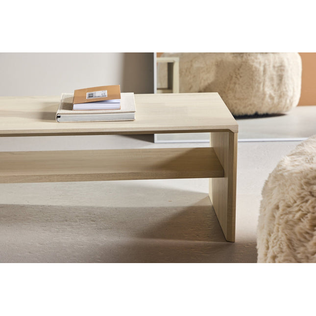 Telemarket sohvapöytä 110x50x38 cm - MDF ja valkolakattu 3D-paperi - KalusteDuo_Huonekaluliike_Pöytä