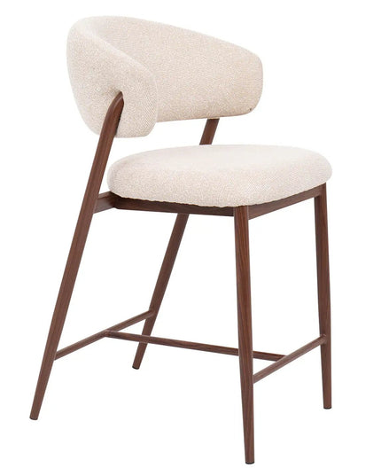 Teo Baarituoli - beige/pähkinä - KalusteDuo_Huonekaluliike_Baarituoli