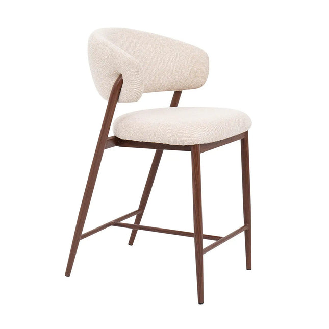 Teo Baarituoli - beige/pähkinä - KalusteDuo_Huonekaluliike_Baarituoli