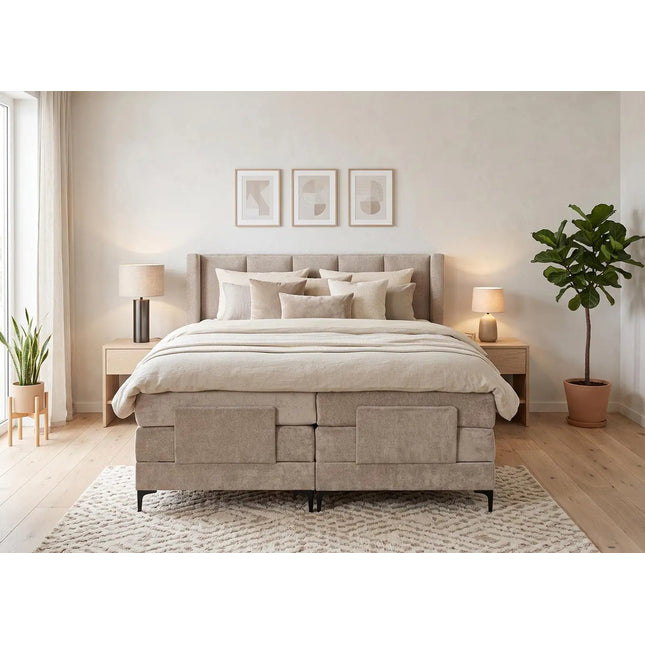 Tifano Duo moottorisänky - parivuodesetti beige (160×200 cm & 180×200 cm) - KalusteDuo_Huonekaluliike_Moottorisänky