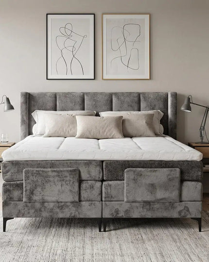 Tifano Duo moottorisänky - parivuodesetti harmaa (160×200 cm & 180×200 cm) - KalusteDuo_Huonekaluliike_Moottorisänky