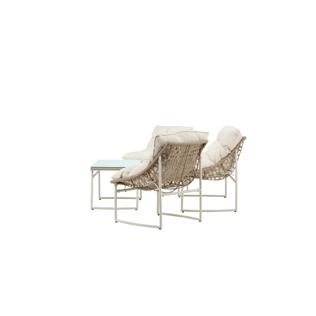 Tina sohvaryhmä ulkokäyttöön - beige / beige - KalusteDuo_Huonekaluliike_Oleskeluryhmä ulkokäyttöön