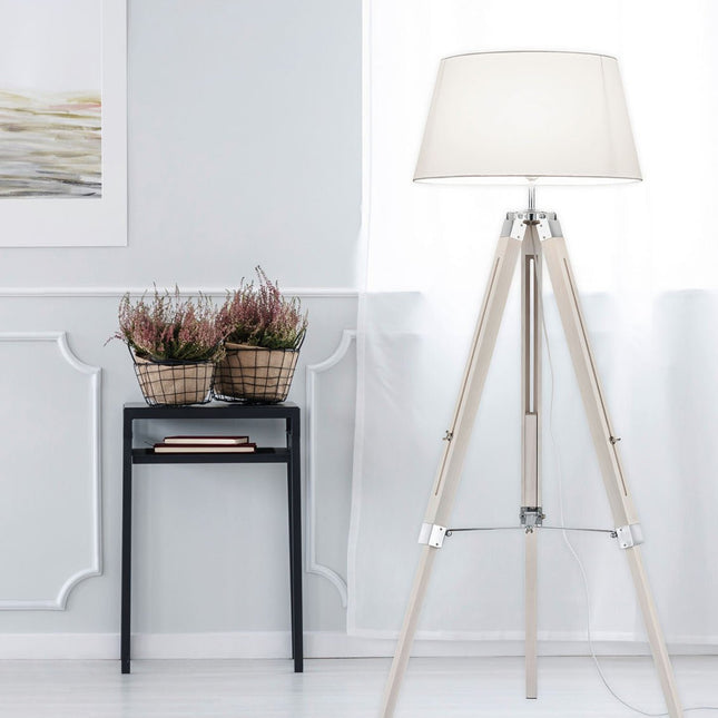 Tripod lattiavalaisin - valkoinen - #KalusteDuo_#Huonekaluliike_Lattiavalaisin