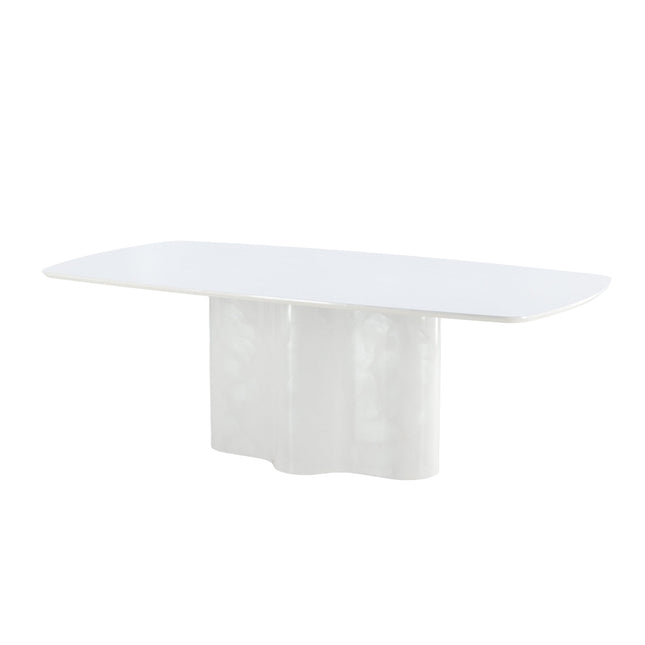 Väddö suorakaiteen muotoinen ruokapöytä 220x110x75 cm - MDF / valkoinen lakkamaalaus - KalusteDuo_Huonekaluliike_Ruokapöytä