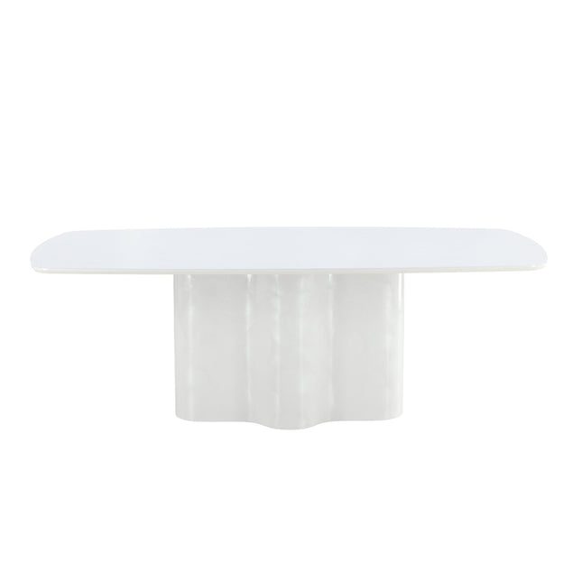 Väddö suorakaiteen muotoinen ruokapöytä 220x110x75 cm - MDF / valkoinen lakkamaalaus - KalusteDuo_Huonekaluliike_Ruokapöytä
