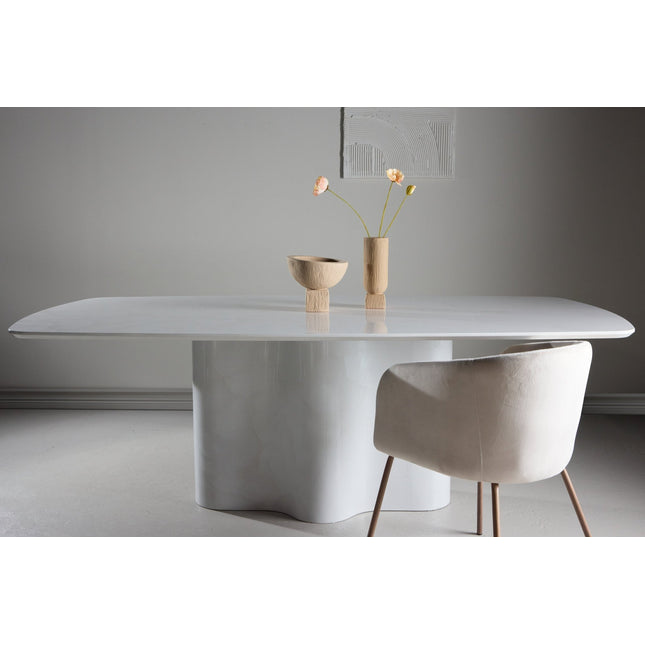 Väddö suorakaiteen muotoinen ruokapöytä 220x110x75 cm - MDF / valkoinen lakkamaalaus - KalusteDuo_Huonekaluliike_Ruokapöytä