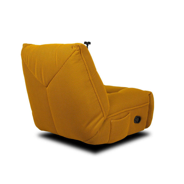 Vibe recliner‑tuoli – sinapinkeltainen, 360° kääntö, puhelinpidike - #KalusteDuo_#Huonekaluliike_recliner tuoli