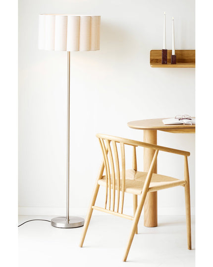 Wattom lattiavalaisin, teräs/pellava, harmaa/beige - #KalusteDuo_#Huonekaluliike_lattiavalaisimet