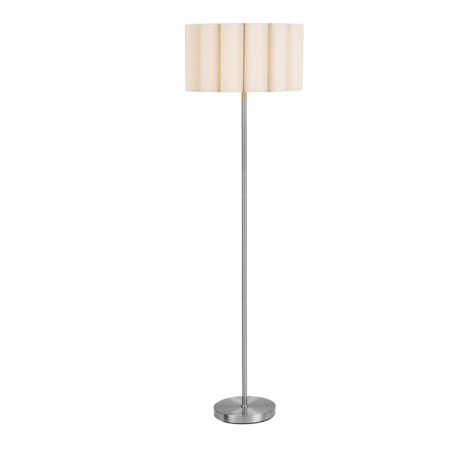 Wattom lattiavalaisin, teräs/pellava, harmaa/beige - #KalusteDuo_#Huonekaluliike_lattiavalaisimet