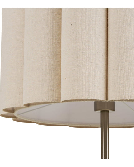 Wattom lattiavalaisin, teräs/pellava, harmaa/beige - #KalusteDuo_#Huonekaluliike_lattiavalaisimet