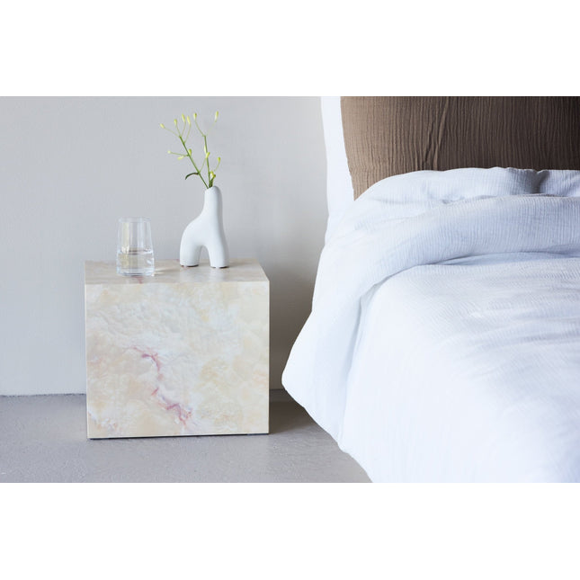York sivupöytä 30x35x25 cm - beige kivenvärinen - KalusteDuo_Huonekaluliike_Pöytä