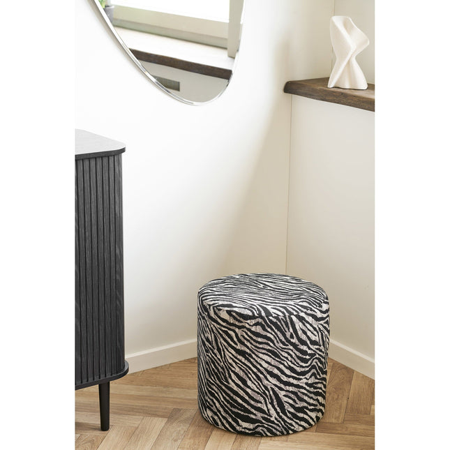 Zebra rahi, jacquard, musta/valkoinen - KalusteDuo_Huonekaluliike_rahit