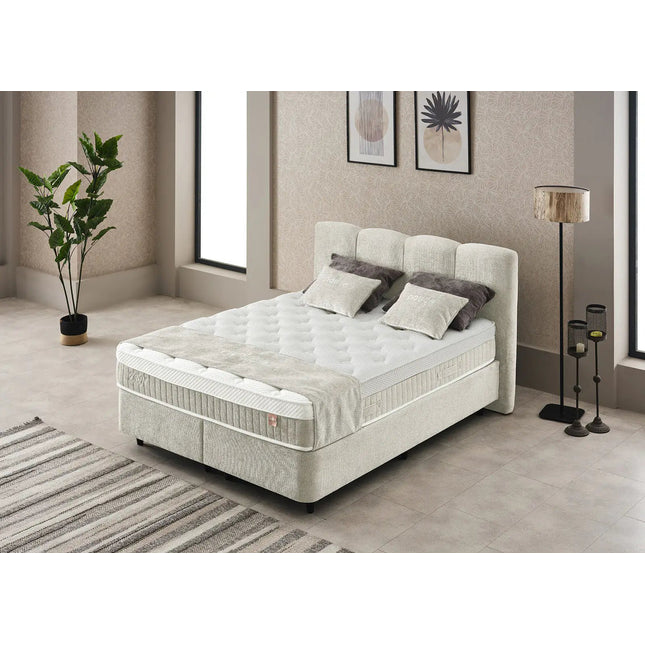 Zen Harmony jenkkisänky – 160 - 180x200 cm - beige tai harmaa - KalusteDuo_Huonekaluliike_Jenkkisänky